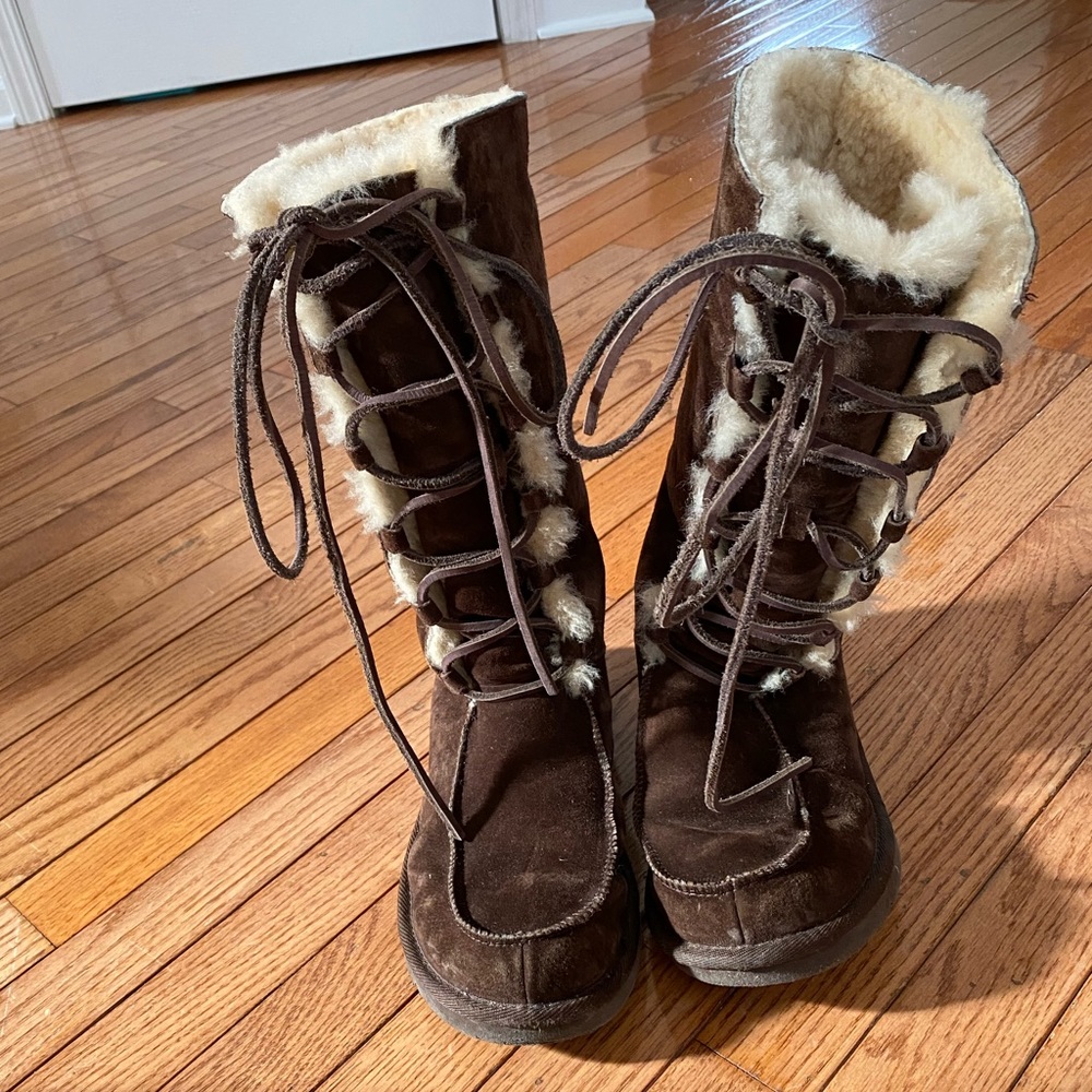 Lace up UGG boots